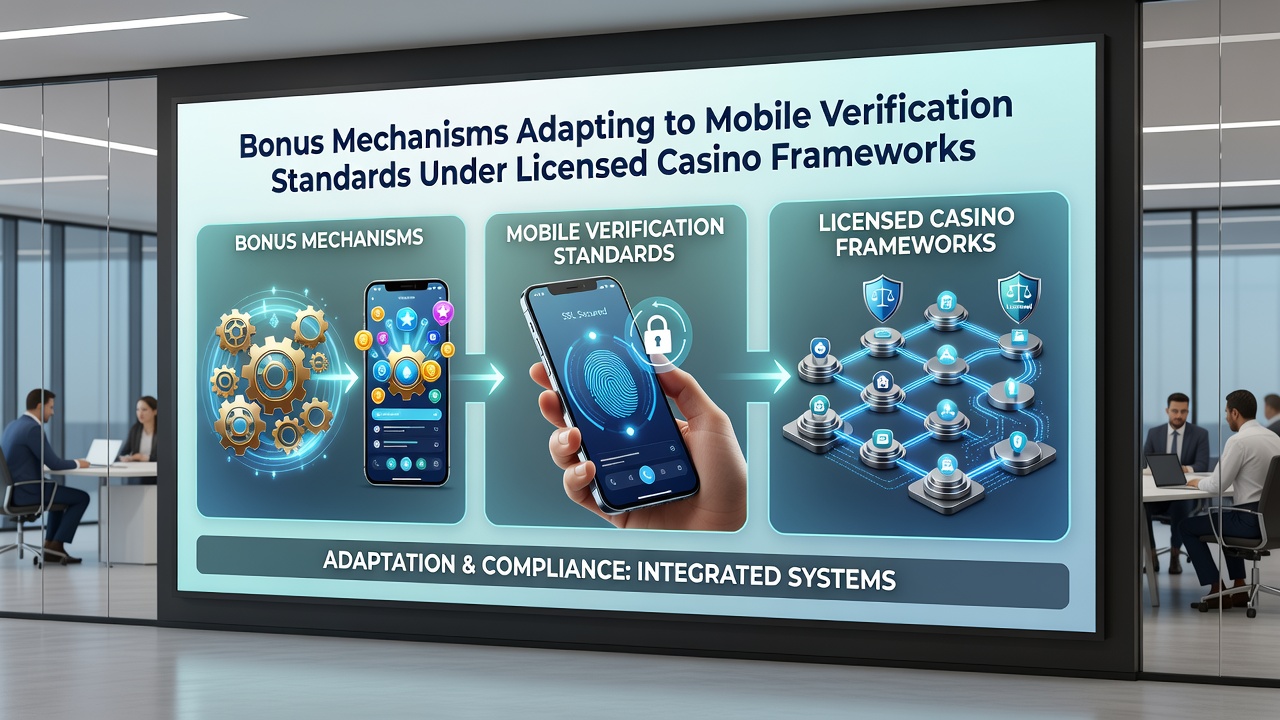 Illustration der technischen Integration von Verifizierungsstandards in Bonusmechanismen für mobile Casinos