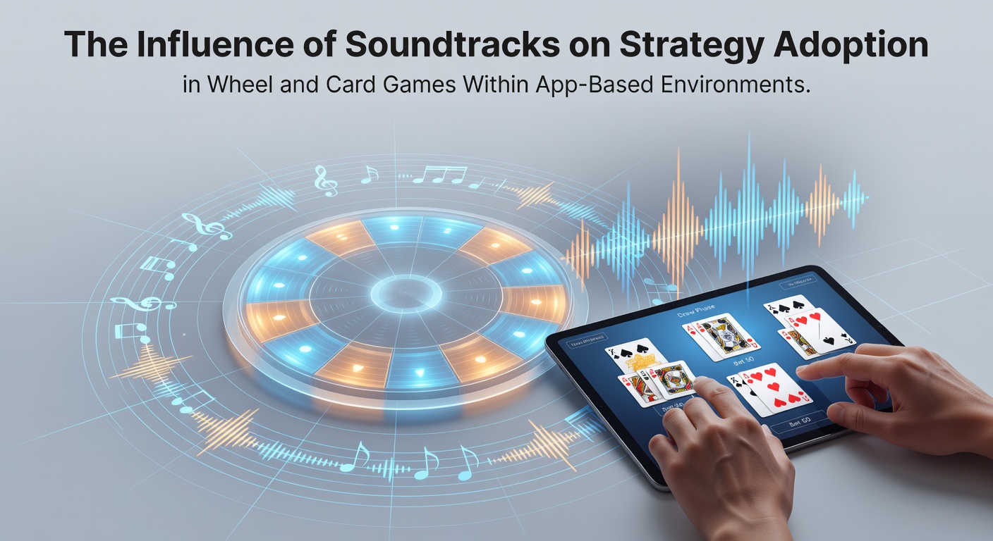 App-basierte Rad- und Kartenspiele mit integrierten Soundtracks auf einem Smartphone-Display